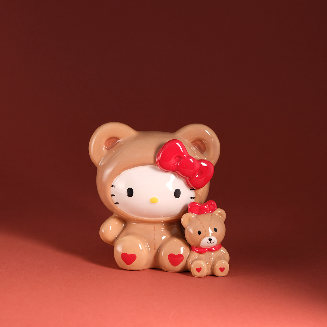 Hello Kitty and Teddy Bear Love Figurine by Blue Sky Clayworks – view 1