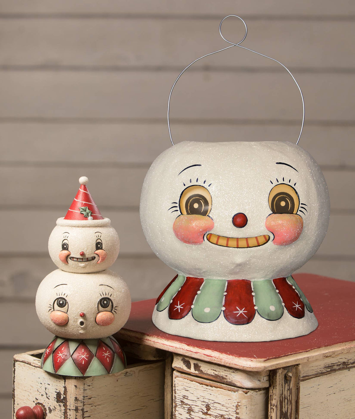 Minty Beau Snow Glow Lantern Bucket by Johanna Parker Design, view 2