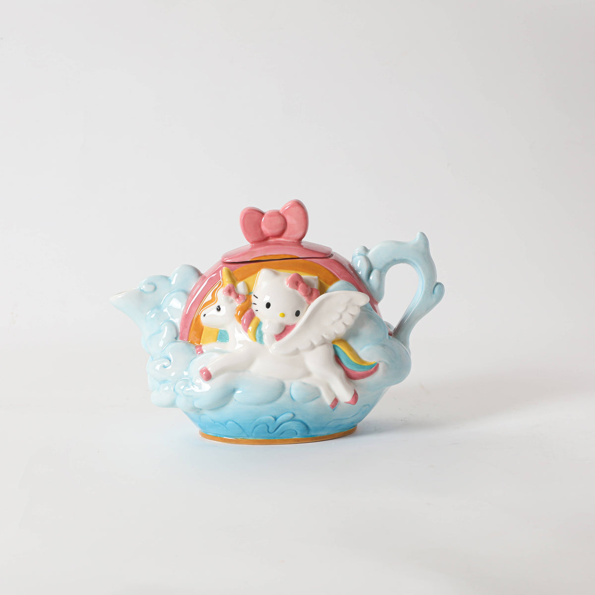 Hello Kitty and Unicorn Mystical Teapot by Blue Sky Clayworks