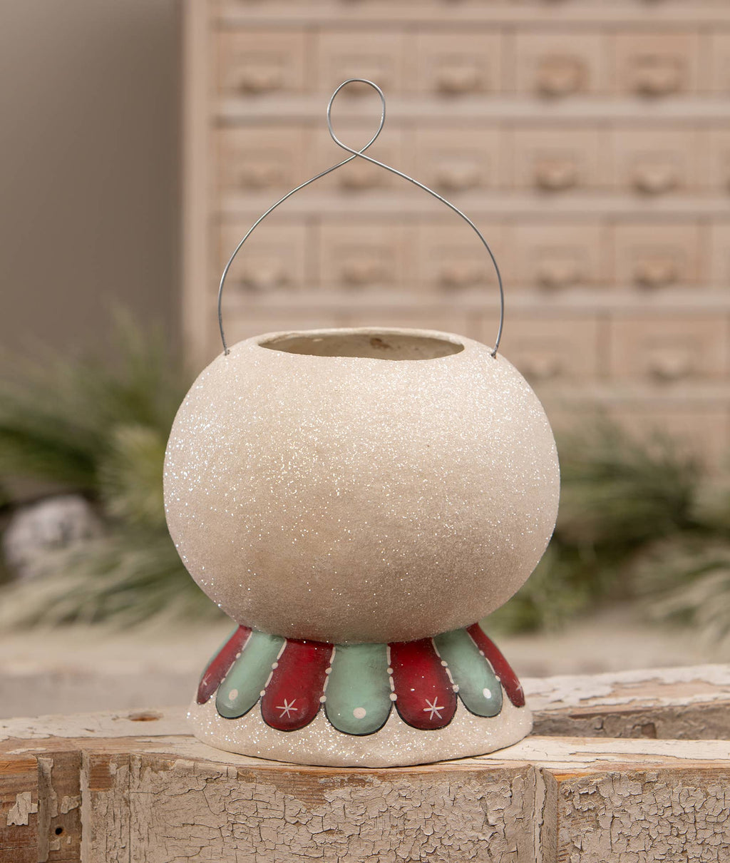 Minty Beau Snow Glow Lantern Bucket by Johanna Parker Design, view 3
