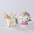 Hello Kitty With Unicorn Salt & Pepper Set by Blue Sky Clayworks
