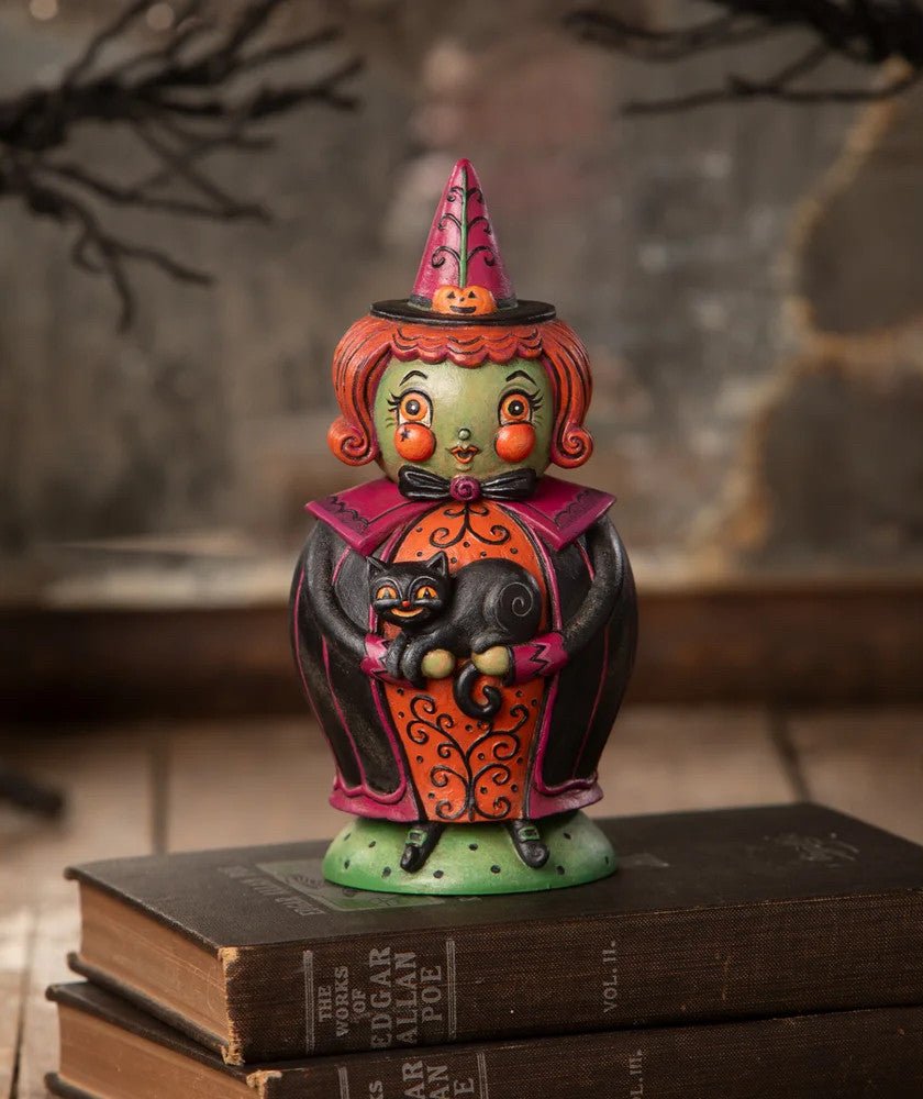 Hagatha and Jack with Jackie Green-O-Ween Spooks Jar curated pair by Johanna Parker Design for Bethany Lowe Designs