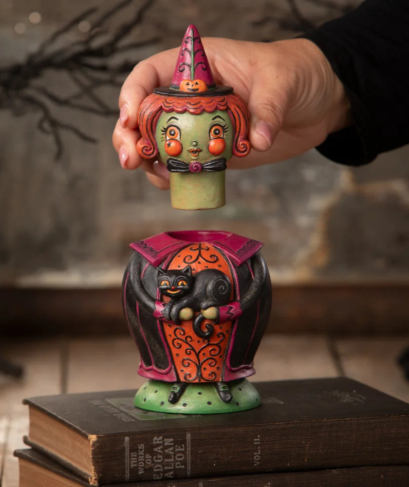 Hagatha and Jack Spooks Jar JP4028 by Johanna Parker Design for Bethany Lowe Designs
