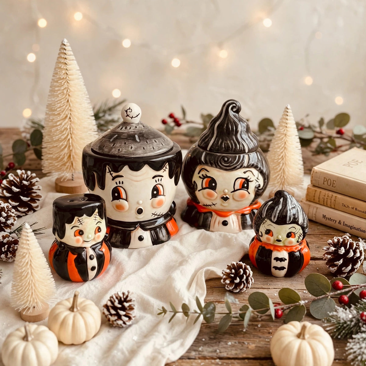 Frankie and Bride 4-piece Johanna Parker Design for Transpac curated set styled for Christmas