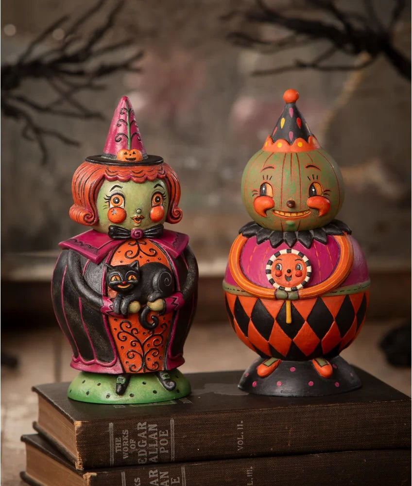 Hagatha and Jack with Jackie Green-O-Ween Spooks Jar 2-piece collector set