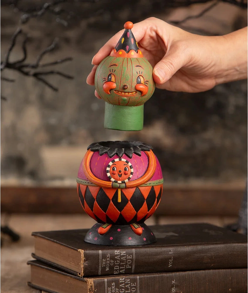 Jackie Green-O-Ween Spooks Jar JP4029 with removable head lifted