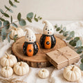 Orange & Black Ghost Salt & Pepper Shakers by Johanna Parker Design for Transpac styled for fall