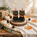 Black Cat Party Hat Salt & Pepper Shakers by Johanna Parker Design for Transpac styled for fall