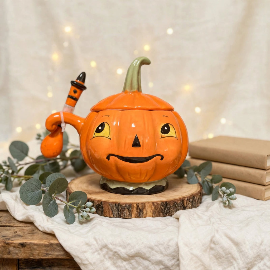 Pumpkin Bowl & Spoon by Johanna Parker Design for Transpac - front lifestyle view