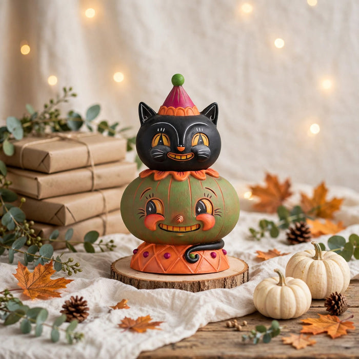 Jolly Jack-a-Melon Stack by Johanna Parker Design for Bethany Lowe Designs in a warm fall display