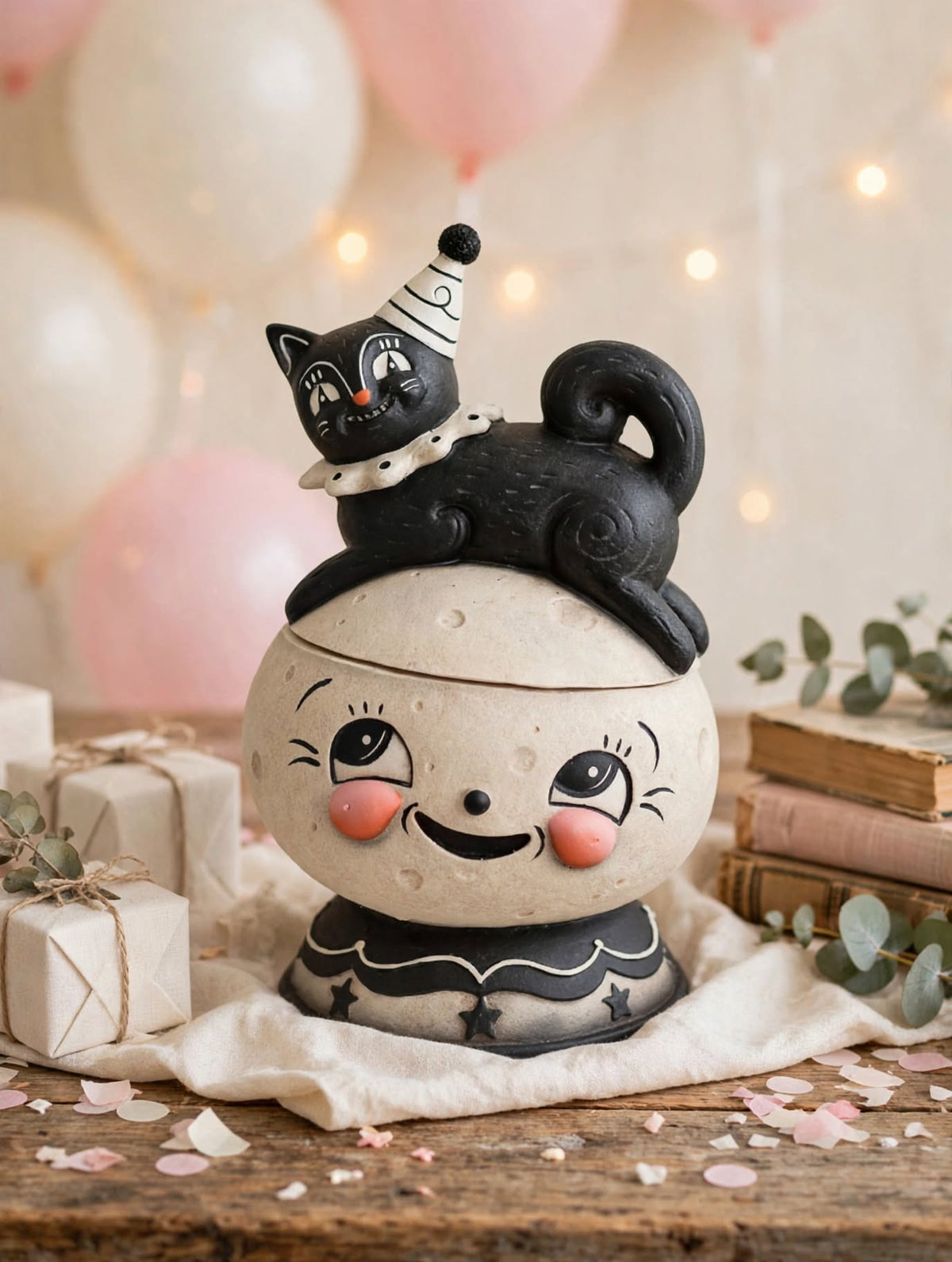 Loony Jack O Luna by Johanna Parker Design in a pastel celebration display