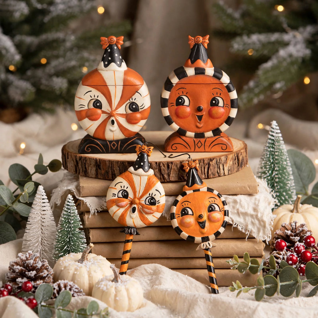 Spooky Sweet Treat 4-Piece Collector Set styled for winter by Johanna Parker Design for Bethany Lowe Designs
